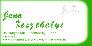 jeno keszthelyi business card