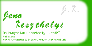 jeno keszthelyi business card